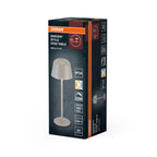 Osram LED Tischleuchte Endura Style USB – Verpackung, räumliche Ansicht