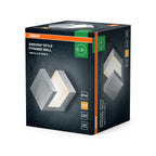 Osram LED Wandleuchte Endura Style Pyramid – Verpackung, räumliche Ansicht