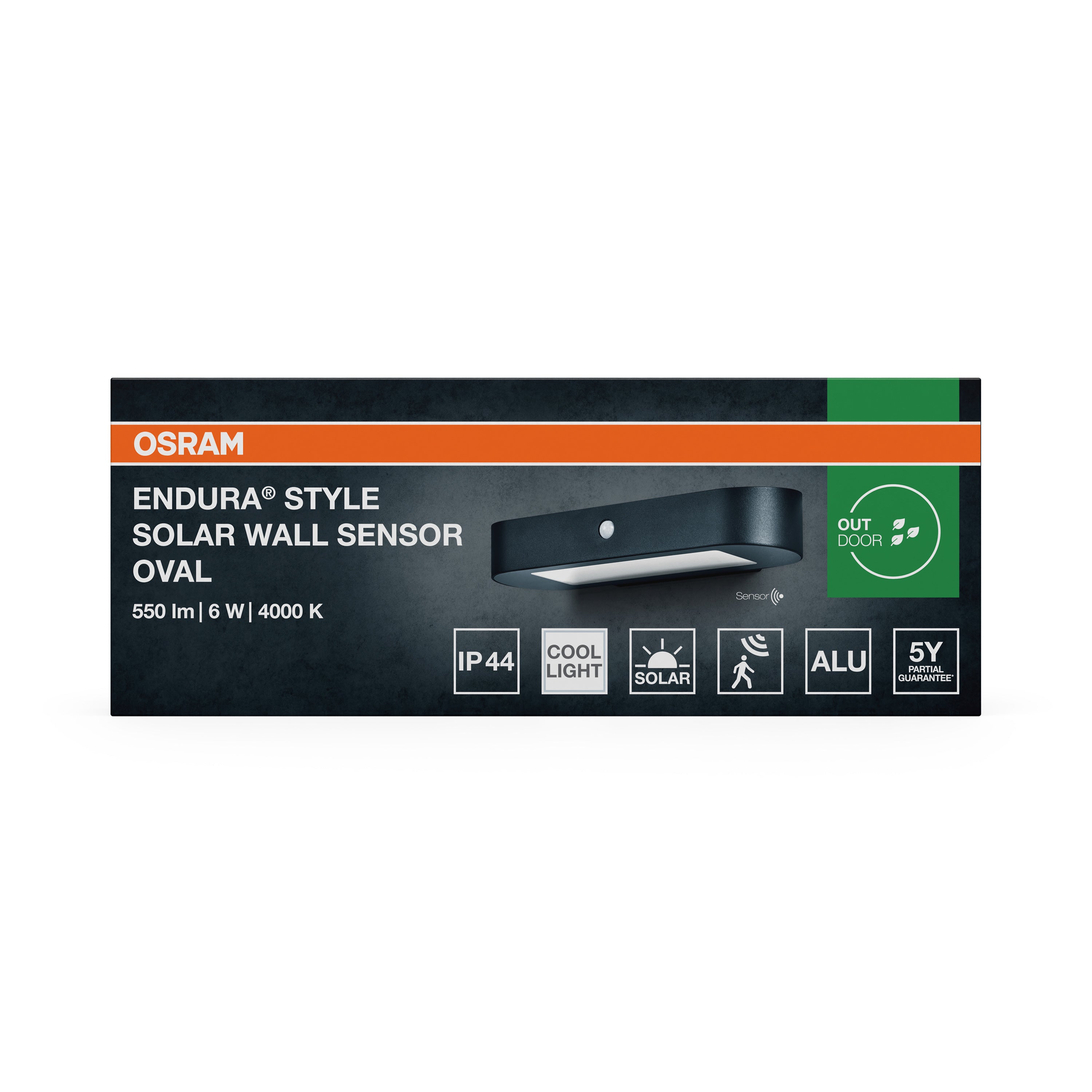 Osram LED Wandleuchte Endura Style Solar Oval Sensor – Verpackung Vorderseite