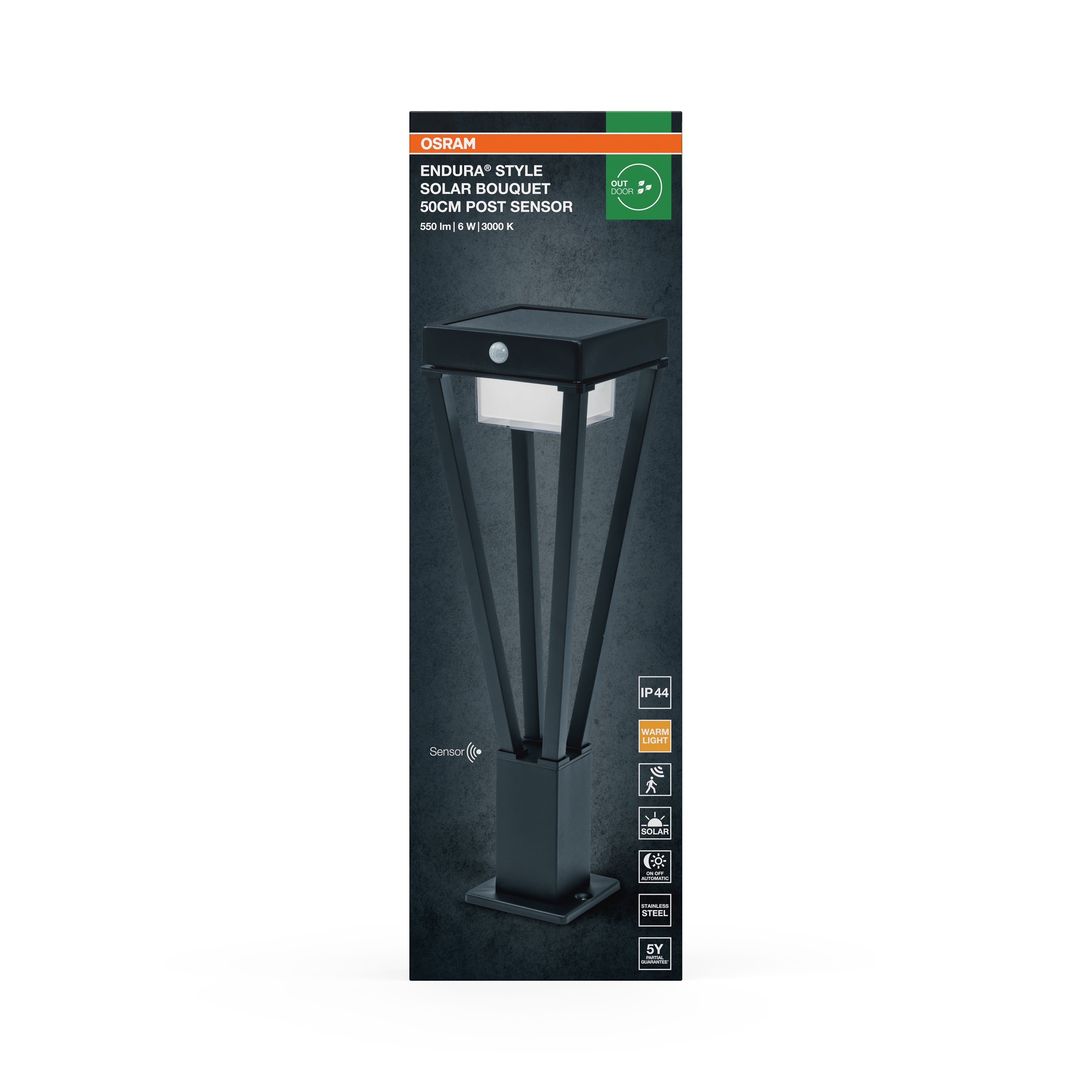Osram LED Wegeleuchte Endura Style Solar Bouquet 50cm Sensor – Verpackung Vorderseite