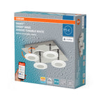 Osram LED Wandleuchte Smart+ Matter Orbis Wave 300x300mm – Verpackung, räumliche Ansicht