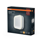 Osram LED Wandleuchte Endura Style Square – Verpackung, räumliche Ansicht