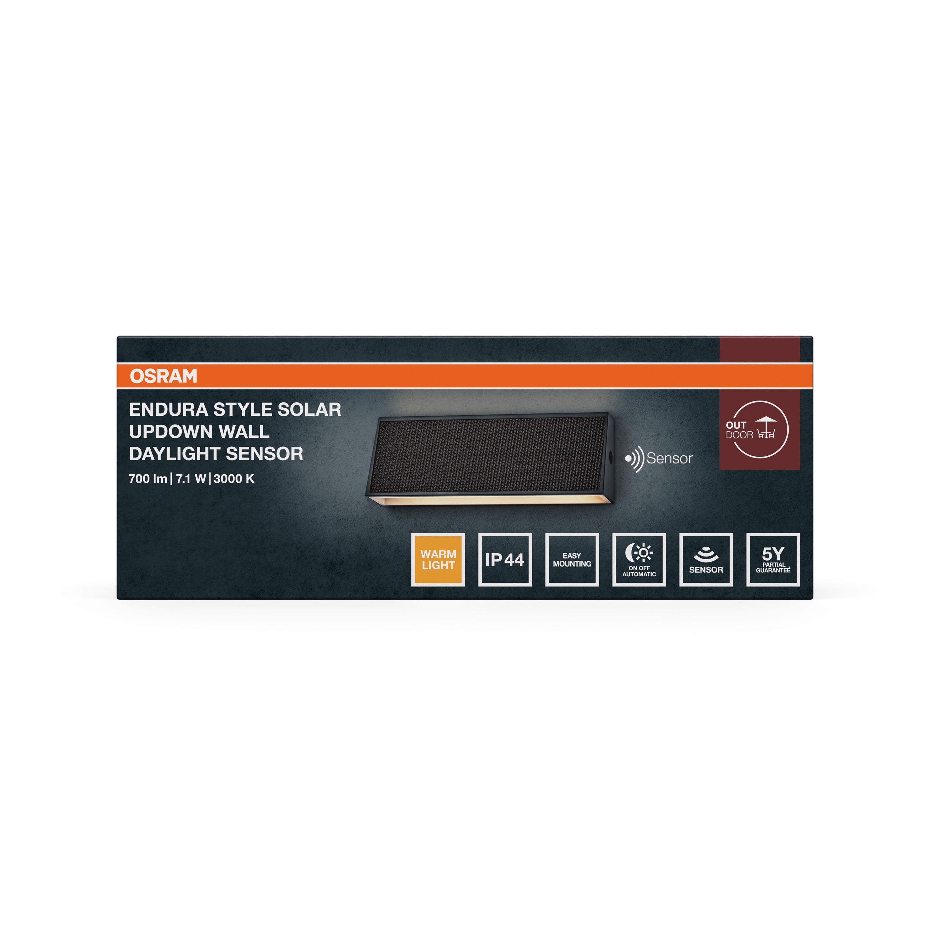 Osram LED Wandleuchte Endura Style Solar Daylight Sensor UpDown – Verpackung Vorderseite