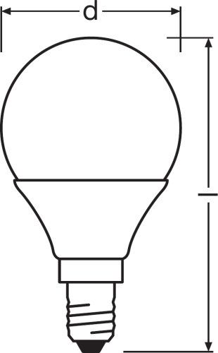 Osram LED Bellalux Classic P45 200° 5-40W/827 warmweiß 470lm E14 230V 2er Pack