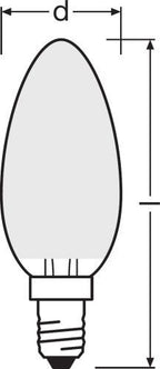 Osram LED Parathom Retrofit Classic B 2,5-25W/827 E14 250lm matt warmweiß 300° nicht dimmbar