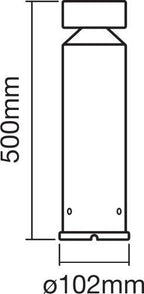 LEDVANCE LED Bodenleuchte Endura Style Zylinder 50cm 6W/830 360lm nicht dimmbar steel IP44