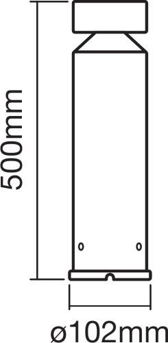 LEDVANCE LED Bodenleuchte Endura Style Zylinder 50cm 6W/830 360lm nicht dimmbar steel IP44