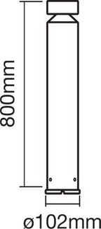 LEDVANCE LED Bodenleuchte Endura Style Zylinder 80cm 6W/830 360lm nicht dimmbar steel IP44