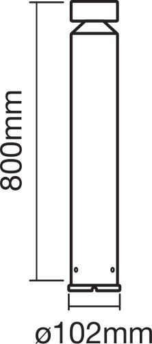 LEDVANCE LED Bodenleuchte Endura Style Zylinder 80cm 6W/830 360lm nicht dimmbar steel IP44