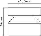 LEDVANCE LED Wandleuchte Endura Style Zylinder 6W/830 360lm nicht dimmbar steel IP44