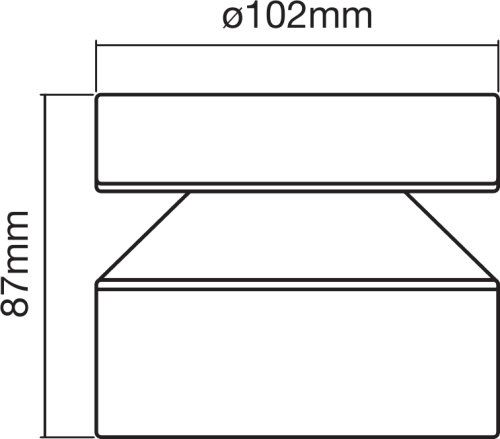LEDVANCE LED Wandleuchte Endura Style Zylinder 6W/830 360lm nicht dimmbar steel IP44
