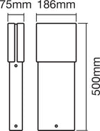 LEDVANCE LED Bodenleuchte Endura Style Ellipse 500 12,5W/830 890lm nicht dimmbar dunkelgrau IP44