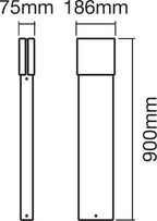 LEDVANCE LED Bodenleuchte Endura Style Ellipse 900 12,5W/830 890lm nicht dimmbar dunkelgrau IP44