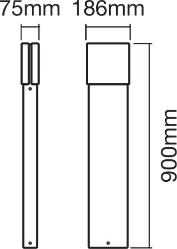 LEDVANCE LED Bodenleuchte Endura Style Ellipse 900 12,5W/830 890lm nicht dimmbar dunkelgrau IP44