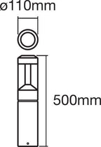 LEDVANCE LED Bodenleuchte Endura Style Lantern Modern 500 11,5W/830 610lm nicht dimmbar dunkelgrau IP44