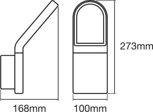 LEDVANCE LED Wandleuchte Endura Style 11,5W/830 740lm warmweiß nicht dimmbar dunkelgrau IP44