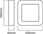 LEDVANCE LED Wandleuchte Endura Style Square 13W/830 480lm warmweiß nicht dimmbar dunkelgrau IP44