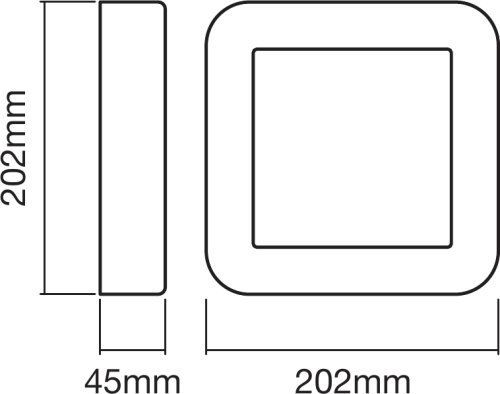 LEDVANCE LED Wandleuchte Endura Style Square 13W/830 480lm warmweiß nicht dimmbar dunkelgrau IP44