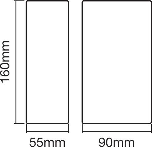LEDVANCE LED Wandleuchte Endura Style Up&Down 11,5W/830 700lm warmweiß nicht dimmbar dunkelgrau IP44