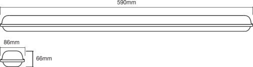 LEDVANCE LED Feuchtraumleuchte Submarine integrated 600 18W/840 1500lm nicht dimmbar IP65