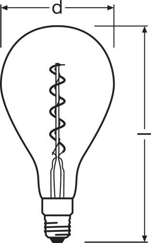 Osram LED Vintage 1906 Classic A160 Filament Gold 5-28W/820 E27 300lm klar Warm Comfort Light 340° dimmbar