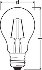 Osram LED Vintage 1906 Classic A Filament Gold 2,5-22W/824 E27 220lm klar warmweiß 300° nicht dimmbar