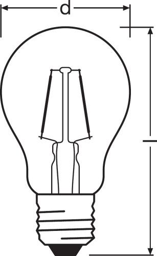 Osram LED Vintage 1906 Classic A Filament Gold 2,5-22W/824 E27 220lm klar warmweiß 300° nicht dimmbar