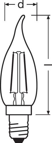 Osram LED Vintage 1906 Classic BA Filament Gold 1,5-12W/824 E14 120lm klar warmweiß 300° nicht dimmbar