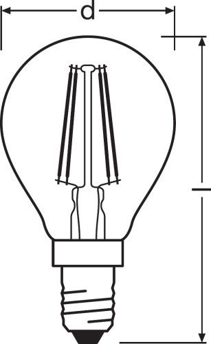 Osram LED Vintage 1906 Classic P Filament Gold 4-36 W/825 E14 410lm klar warmweiß 320° nicht dimmbar