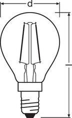Osram LED Vintage 1906 Classic P Filament Gold 2,5-22W/824 E14 220lm klar warmweiß 300° nicht dimmbar