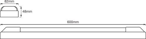 LEDVANCE LED Wand-/Deckenleuchte Power Batten 600 24W/830 1600lm warmweiß nicht dimmbar weiß IP20