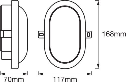 LEDVANCE LED Wandleuchte Bulkhead 6,1W/840 420lm kaltweiß nicht dimmbar weiß IP54