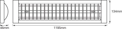 LEDVANCE LED Decken-/Pendelleuchte Office Line Grid Dim 1200 50W/840 4000lm dimmbar weiß IP20