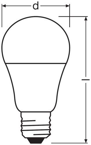 LEDVANCE LED Base Classic A 8,5-60W/827 E27 806 matt warmweiß 200° nicht dimmbar