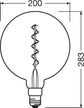 Osram LED Vintage 1906 Globe G200 Filament Smoke 5-12W/818 E27 110lm klar Warm Comfort Light 340° dimmbar