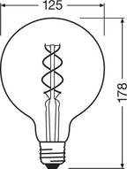 Osram LED Vintage 1906 Globe G125 Filament Smoke 5-15W/818 E27 140lm klar Warm Comfort Light 330° nicht dimmbar