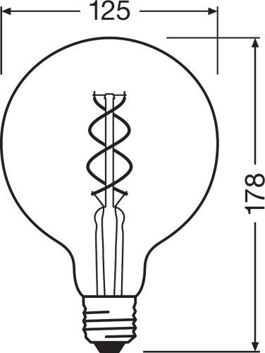 Osram LED Vintage 1906 Globe G125 Filament Smoke 5-15W/818 E27 140lm klar Warm Comfort Light 330° nicht dimmbar