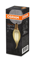Osram LED Vintage 1906 Classic BA Filament Gold 1,5-12W/824 E14 120lm klar warmweiß 300° nicht dimmbar