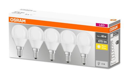 LEDVANCE LED Base Classic P 5-40W/827 E14 470 matt warmweiß 200° nicht dimmbar
