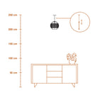 Osram Pendelleuchte Decor Cage Globe 1-flammig E27 – Maßzeichnung mit Abmessungen