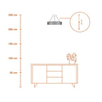 Osram LED Pendelleuchte Decor Felt Cylinder – Maßzeichnung mit Abmessungen