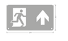 LEDVANCE Leuchten-Zubehör EM Exit Picto Up Piktogrammeinsatz Grün – Maßzeichnung
