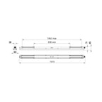 Philips Leuchte WT120C G3 80S/840 PSU L1500 50W 8.000lm IP66 – Maßzeichnung