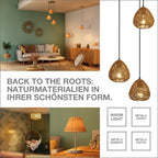 Osram LED Deckenleuchte Decor Bamboo Paper 12W/3000K 400lm warmweiß nicht dimmbar braun IP20 – Infografik