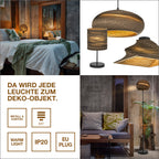 Osram Tischleuchte Decor Cardboard Ball 1-flammig E27 nicht dimmbar braun IP20 – Infografik