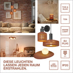 Osram Tischleuchte Decor Clay Windows 1-flammig E27 nicht dimmbar braun IP20 – Infografik