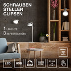 Osram LED Mobilleuchte Decor Helper Gadget USB 1,8W/3000K 90lm warmweiß dimmbar weiß IP20 – Infografik