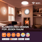 LEDVANCE Leuchte SMART + Wifi Orbis Moon Gray TW 34W 2.000lm IP20 – Infografik