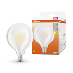 Osram LEDstar Globe Ø95 7-60W/827 LED E27 matt 320° 806lm echt warmweiß nicht dimmbar – Produkt mit Verpackung