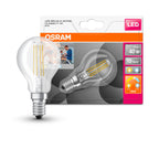 Osram LED Star+ Classic P Filament 5-44W/827 E14 klar 300° 600lm warmweiß nicht dimmbar Blister – Produkt mit Verpackung